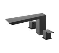 VEVOR Roman Tub Faucet, Bath Tubs Faucets Set with 2 Handles, Waterfall Roman Tub Faucet for Pet Washing, Baby Care, Adult Bathing, Matte Black, Stain