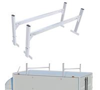 VEVOR Roof Ladder Rack, 2 Bars Aluminum Alloy, 181 kg Capacity Rain-Gutter Rack, Adjustable Length 1300-2060 mm, for Van, Cargo, Trailer