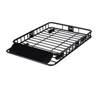VEVOR Roof Rack Cargo Basket, 117.5 x 91.5 x 11.4 cm Rooftop Cargo Carrier, Heavy-duty 90.7 kg Capacity Universal Roof Rack Basket, Luggage Holder for SUV, Truck, Vehicle