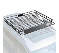 VEVOR Roof Rack Cargo Carrier, 43 x 50 x 4.1 in, Universal Rooftop Cargo Basket, Car Top Luggage Holder with 150 lbs Max Load Capacity, 4.1 in Fence, Anti-Rust Alloy Steel, Wind Fairing, for SUV Car