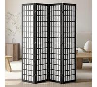 VEVOR Room Divider, 4 Panel Japanese Room Divider, Wood Folding Privacy Screen Indoor, Japanese Partition Dividers Portable Decoration Screens, for Room Separation Home Office Restaurant & Bedroom