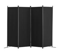 VEVOR Room Divider, 4 Panel Room Dividers and Folding Privacy Screens, Fabric Partition Room Dividers for Office, Bedroom, Dining Room, Study, Freestanding, Black