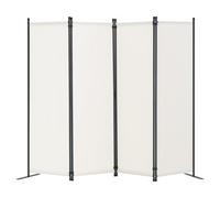 VEVOR Room Divider, 4 Panel Room Dividers and Folding Privacy Screens, Fabric Partition Room Dividers for Office, Bedroom, Dining Room, Study, Freestanding, White