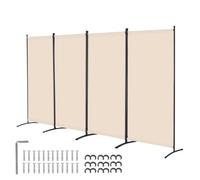 VEVOR Room Divider, 4 Panels Room Divider, Folding Privacy Screen and Portable Partition Divider for Room Separation, Freestanding Room Partitions for