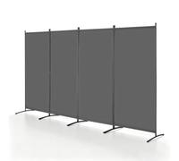 VEVOR Room Divider, 4 Panels Room Divider, Folding Privacy Screen and Portable Partition Divider for Room Separation, Freestanding Room Partitions for Office, Bedroom, Study, Grey