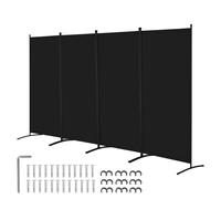 VEVOR Room Divider, 4 Panels Room Divider, Folding Privacy Screen and Portable Partition Divider for Room Separation, Freestanding Room Partitions for