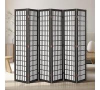VEVOR Room Divider, 6 Panel Japanese Room Divider, Folding Privacy Screen Indoor, Portable Partition Dividers and Decoration Screens, for Room Separation, Home, Office, Restaurant & Bedroom (Black)