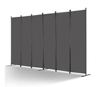 VEVOR Room Divider, 6 Panels Room Divider, Folding Privacy Screen and Portable Partition Divider for Room Separation, Freestanding Room Partitions for Office, Bedroom, Study, Grey