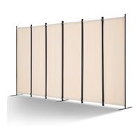 VEVOR Room Divider, 6 Panels Room Divider, Folding Privacy Screen and Portable Partition Divider for Room Separation, Freestanding Room Partitions for Office, Bedroom, Study, Beige