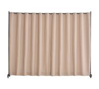 VEVOR Room Divider, Portable Panel Room Divider with Wheels Curtain Divider Stand, Freestanding Room Divider Privacy Screen for Office, Bedroom, Dining Room, Study, Brown