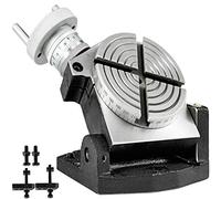 VEVOR Rotary Table 4 INCH/100 MM Horizontal Vertical Rotary Table 4-Slot Rotary Table for Milling Machine MT-2 Rotary Table for Milling 360 Degrees Precision Rotary Table for Milling Drilling Vise
