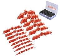 VEVOR Router Table Setup Bars, 14 pcs, Precision Aluminum Setup Blocks Height Gauge Set, with Laser Engraved Size Markings Storage Case, Measuring Depth Height Angle, for Router Table Saw Accessories