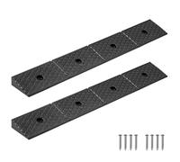VEVOR Rubber Curb Ramp, 15 Tons Load Capacity, 50.8 mm Rise Height Heavy Duty Rubber Threshold Ramp with Drainage Tank for Wheelchairs, Strollers, Motorcycles, Cars, Lawn Mowers & Trailers, 2 Pack