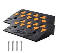 VEVOR Rubber Curb Ramp 2 Pack, 4.3" Rise Height Heavy-Duty 33069 lbs/15 T Capacity Threshold Ramps, Driveway Ramps with Stable Grid Structure for Cars