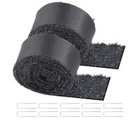 VEVOR Rubber Mulch for Landscaping, 2 Rolls Recycled Rubber Mulch Mat 120 x 4.5 in, Permanent Rubber Pathway, Natural-Looking Black Mulch Garden Edging for Plants, Vegetables & Flower Garden Barrier