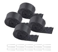 VEVOR Rubber Mulch for Landscaping, 4 Rolls Recycled Rubber Mulch Mat 120 x 4.5 in, Permanent Rubber Pathway, Natural-Looking Black Mulch Garden Edgin