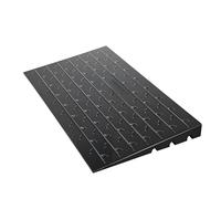 VEVOR Rubber Threshold Ramp, 3" Rise Threshold Ramp Doorway, 3 Channels Cord Cover Rubber Solid Threshold Ramp, Rubber Angled Entry Rated 2200 Lbs Load Capacity for Wheelchair and Scooter