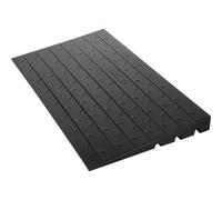 VEVOR Rubber Threshold Ramp, 3" Rise Threshold Ramp Doorway, 3 Channels Cord Cover Rubber Solid Threshold Ramp, Rubber Angled Entry Rated 2200 Lbs Loa