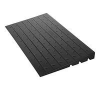 VEVOR Rubber Threshold Ramp, 3" Rise Threshold Ramp Doorway, 3 Channels Cord Cover Rubber Solid Threshold Ramp, Rubber Angled Entry Rated 2200 Lbs Load Capacity for Wheelchair and Scooter