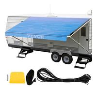 VEVOR RV Awning 19' Camper Awning Fabric Trailer Awning Canopy Patio Camping Car Awning Durable 15oz Vinyl Roller Tube for RV Van SUV Patio