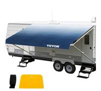 VEVOR RV Awning, Awning Replacement Fabric 18 FT, Slate Blue RV Awning Replacement, 15oz Vinyl Material Replacement Awning, Sun Shade and Waterproof C