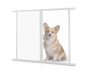 VEVOR RV Screen Door Protector, 660.4 x 609.6 mm Door Grille, Easy to Install and Disassemble, Reinforced Breathable Protective Mesh, Aluminum Alloy Camper RV Entry Protector for Pet Protection, White