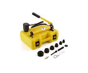Vevor S10T240CR16MM3UYFV0 10 Ton Hydraulic Knockout Punch Driver Kit Hole Tool - 0.50-2 in. with 6 Dies