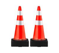 VEVOR Safety Cones Traffic Cones 8 x 30" Orange Reflective Collars Road Cones