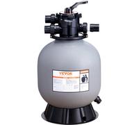 VEVOR Sand Filter, 19-inch, Up to 45 GPM Flow Rate, Above Inground Swimming Pool Sand Filter System with 7-Way Multi-Port Valve, Filter, Backwash, Rin