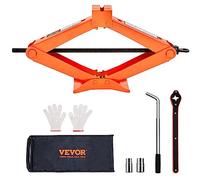 VEVOR Scissor Jack, 2.5 Ton/5512 lbs Scissor Car Jack, 3.7"-17.1" Lifting Range Scissor Lift Jack with Ratcheting Handle and L-Wrench, Portable Tire Jack for Cars Trucks Sedans MPVs