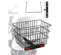 VEVOR Scooter Rear Basket, Heavy Duty Metal Wire Basket with Handle, Spacious Cargo Basket, Works with 1-inch Receiver, Compatible with Most Golden, Drive & Pride Mobility Scooter