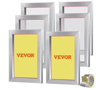 VEVOR Screen Printing Kit, 6 Pieces Aluminum Silk Screen Printing Frames, 10x14inch Silk Screen Printing Frame with 110 Count Mesh, High Tension Nylon Mesh and Sealing Tape for T-Shirts DIY Printing