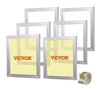 VEVOR Screen Printing Kit, 6 Pieces Aluminum Silk Screen Printing Frames, 18x20inch Silk Screen Printing Frame with 160 Count Mesh, High Tension Nylon Mesh and Sealing Tape for T-Shirts DIY Printing