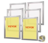 VEVOR Screen Printing Kit, 6 Pieces Aluminum Silk Screen Printing Frames, 20x24inch Silk Screen Printing Frame with 110 Count Mesh, High Tension Nylon Mesh and Sealing Tape for T-shirts DIY Printing