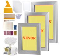 VEVOR Screen Printing Kit Silk Screen Printing Frames 6x10/8x12/10x14 110 Mesh