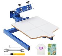 VEVOR Screen Printing Machine, 1 Color 1 Station Silk Screen Printing Press, 21.2x17.7in / 54x45cm Screen Printing Press, Double-layer Positioning Pal