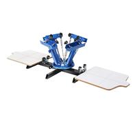 VEVOR Screen Printing Machine 4 Color 2 Station 360 Rotable Silk Screen Printing Press 21.2 x 17.7in / 54 x 45cm Screen Printing Press Dual-Layer