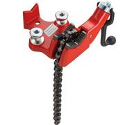 VEVOR Screw Bench Chain Vise 1/8 to 5-Inch Pipe Capacity, Heavy Duty Bench Chain Pipe Vise with Crank Handle, Neoprene-Coated Jaw, Cast Iron Material