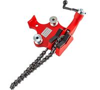 VEVOR Screw Bench Chain Vise 1/8 to 5-Inch Pipe Capacity, Heavy Duty Bench Chain Pipe Vise with Crank Handle, Neoprene-Coated Jaw, Cast Iron Material Ideal for a Variety of Pipes