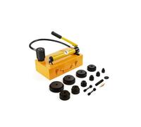Vevor SD15T240CR2MM8SYBV0 0.5 to 4 in. 15-Ton Hydraulic Knockout Punch Driver Kit Hole Tool with 10 Dies