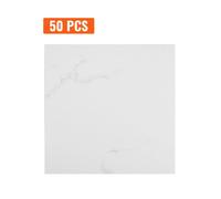 VEVOR Self Adhesive Vinyl Floor Tiles 12 x 12 inch, 50 Tiles 1.5mm Thick Peel & Stick, White Marble Texture DIY Flooring for Kitchen, Dining Room, Bed