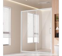 VEVOR Semi-frameless Shower Door, 57.7-59" W x 70" H, Shower Sliding Glass Door with 1/4"(6mm) Clear Tempered Glass, Waterproof Shatterproof NANO Stai