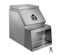 VEVOR Semi-Truck Step Tool Box, 457 x 695 x 645 mm Heavy Duty Aluminum Toolbox Side Mount, Waterproof Side Storage Saddle Step Box with T-Handle Lock & Keys for Semi Trucks, Flatbed Trailers