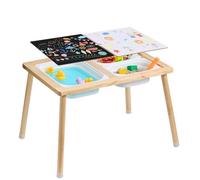 VEVOR Sensory table for Toddlers and Kids, Featuring 3 Foldable Storage Bins & Double-Sided Board, Indoor/Outdoor Play Sand and Water