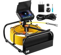 VEVOR Sewer Camera, 164FT 4.3" Screen, Pipeline Inspection Camera with DVR Function & Snake Cable, Waterproof IP68 Borescope w/LED Lights, Industrial