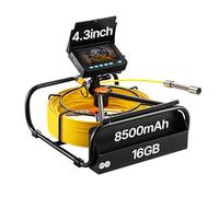 VEVOR Sewer Camera, 98.4 ft/30 m, 4.3" Pipe Drain Inspection Camera with DVR Function and LED Lights, Waterproof IP68 Borescope, Industrial Endoscope for Home Wall Duct Drain Pipe Plumbing