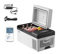 VEVOR SH-C20 21 Quart(20 Liter), 12 Volt App Control(-4℉~68℉), Electric Compressor Cooler with 12/24v DC & 110-240v AC for Camping, Travel, Outdoor or Home Use, 21QT