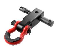 VEVOR Shackle Hitch Receiver, Fits 2" Receivers, 66000 lbs Breaking Strength, D Ring Shackle with Trailer Hitch Lock Pin, Heavy Duty Towing Accessories for Trucks, Jeeps, Off-Road Vehicle Recovery