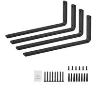 Vevor Shelf Bracket, 16 X 6 In 4 Pcs, Heavy Duty Floating Shelf Brackets, Brackets For Shelves, 160 Lbs Load Capacity