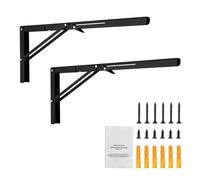 Vevor Shelf Bracket Foldable, 24 In L 2 Pcs , Heavy Duty Floating Shelf Brackets, Brackets For Shelves, 5mm Thick